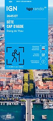 I.G.N - Carte au 1-25.000ème - TOP 25 - Sète - Cap d'Agde - Étang de Thau