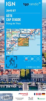 I.G.N - Carte au 1-25.000ème - TOP 25 - Sète - Cap d'Agde - Étang de Thau