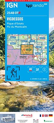 I.G.N - Carte au 1-25.000ème - TOP 25R - 2148 OTR - Vicdessos - Pique d'Estats - Pic du Montcalm - Résistante