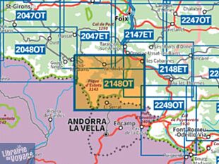 I.G.N - Carte au 1-25.000ème - TOP 25R - 2148 OTR - Vicdessos - Pique d'Estats - Pic du Montcalm - Résistante