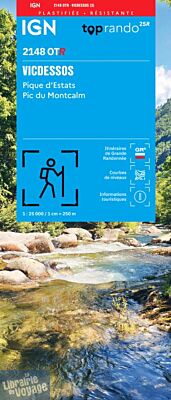 I.G.N - Carte au 1-25.000ème - TOP 25R - 2148 OTR - Vicdessos - Pique d'Estats - Pic du Montcalm - Résistante