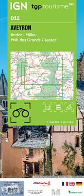 I.G.N - Carte série TOP 100 - n°D12 - Aveyron