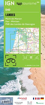 I.G.N - Carte série TOP 100 - n°D40 - Landes