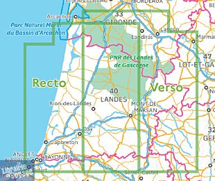 I.G.N - Carte série TOP 100 - n°D40 - Landes