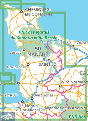 I.G.N - Carte série TOP 100 - n°D50 - Manche