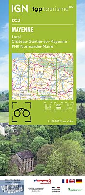 I.G.N - Carte série TOP 100 - n°D53 - Mayenne