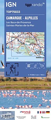 I.G.N - Collection Carte Top 75 - n°33 - Camargue - Alpilles - Les Baux-de-Provence - Saintes-Maries-de-la-Mer