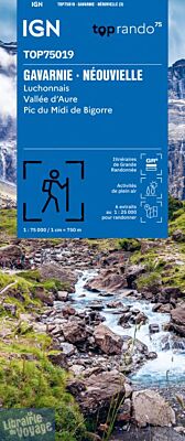I.G.N - Collection Carte Top 75 n°19 - Gavarnie - Néouvielle - Luchonnais - Vallée d'Aure - Pic du Midi de Bigorre