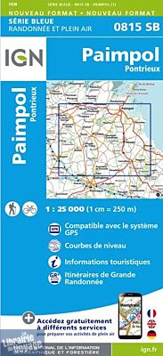 I.G.N Carte au 1-25.000ème - Série bleue - 0815 SB - Paimpol - Pontrieux