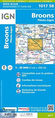 I.G.N Carte au 1-25.000ème - Série bleue - 1017 SB - Broons - Plénée-Jugon