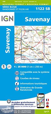 I.G.N Carte au 1-25.000ème - Série bleue - 1122 SB - Savenay 