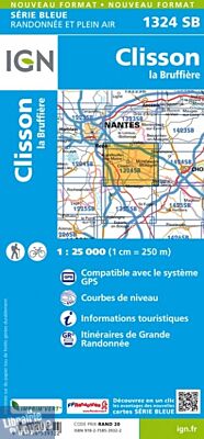 I.G.N Carte au 1-25.000ème - Série bleue - 1324 SB - Clisson - La Bruffière