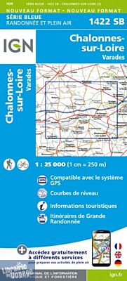I.G.N Carte au 1-25.000ème - Série bleue - 1422 SB - Chalonnes-sur-Loire - Varades