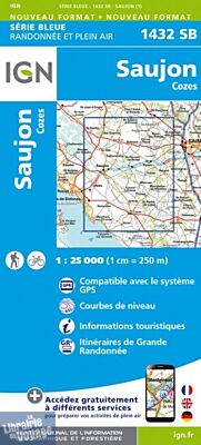 I.G.N Carte au 1-25.000ème - Série bleue - 1432 SB - Saujon - Cozes