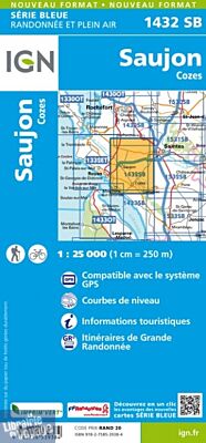 I.G.N Carte au 1-25.000ème - Série bleue - 1432 SB - Saujon - Cozes
