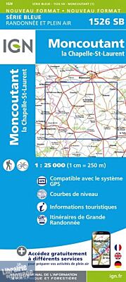 I.G.N Carte au 1-25.000ème - Série bleue - 1526 SB - Moncoutant - La Chapelle-Saint-Laurent