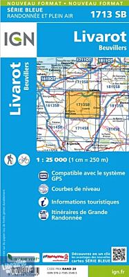 I.G.N Carte au 1-25.000ème - Série bleue - 1713 SB - Livarot - Beuvillers