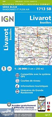 I.G.N Carte au 1-25.000ème - Série bleue - 1713 SB - Livarot - Beuvillers