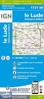 I.G.N Carte au 1-25.000ème - Série bleue - 1721 SB - Le Lude - Château La Vallière 