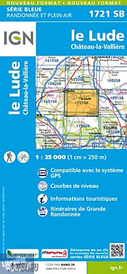 I.G.N Carte au 1-25.000ème - Série bleue - 1721 SB - Le Lude - Château La Vallière 