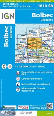 I.G.N Carte au 1-25.000ème - Série bleue - 1810 SB - Bolbec - Lillebonne