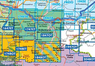 I.G.N Carte au 1-25.000ème - Série bleue - 1846 SB - Lannemezan - Montjéreau