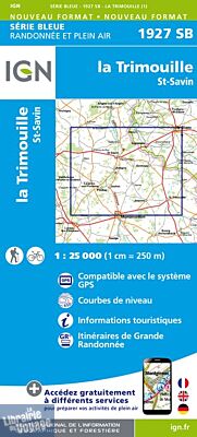 I.G.N Carte au 1-25.000ème - Série bleue - 1927 SB - La Trimouille - St-Savin
