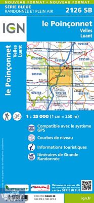 I.G.N Carte au 1-25.000ème - Série bleue - 2126 SB - Le Poinçonnet - Velles - Luant