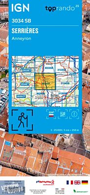 I.G.N Carte au 1-25.000ème - Série bleue - 3034SB - Serrières - Anneyron
