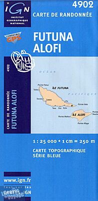 I.G.N Carte au 1-25.000ème - Série bleue - 4902 - Futuna - Alofi