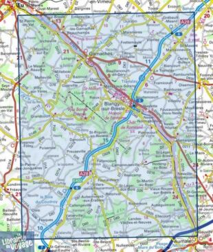 I.G.N Carte au 1-25.000ème - TOP 25 - 2108 OT - Forêt d'Eu - Blangy sur Bresle - Gamaches