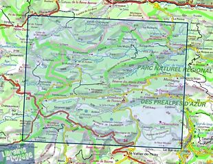 I.G.N Carte au 1-25.000ème - TOP 25 - 3542 ET - Haut Estéron - Préalpes de Grasse - P.N.R du Verdon