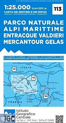 Istituto Geografico Centrale (I.G.C) - N°113 - Parco Naturale Alpi Marittime - Entracque - Valdieri - Mercantour - Gelas