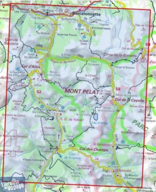 I.G.N - Carte au 1-25.000ème - TOP 25 - 3540OTR (résistante) - Barcelonnette - Pra Loup - le Sauz - Allos - Parc National du Mercantour