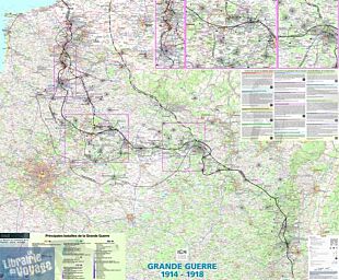 IGN - Carte murale et plastifiée de la grande guerre 1914-1918