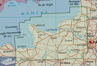 IGN - Carte régionale Top Tourisme - n°R02 - Normandie 