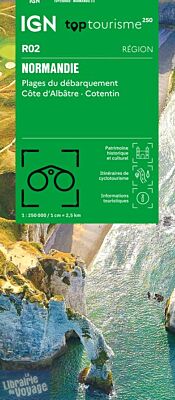 IGN - Carte régionale Top Tourisme - n°R02 - Normandie 
