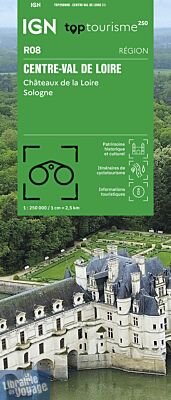 IGN - Carte régionale Top Tourisme - n°R08 - Centre-Val de Loire