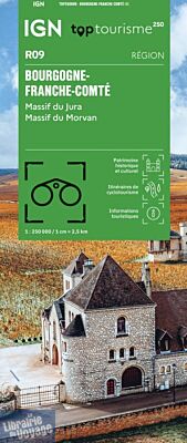 IGN - Carte régionale Top Tourisme - n°R09 - Bourgogne-Franche-Comté - Massif du Jura - Massif du Morvan