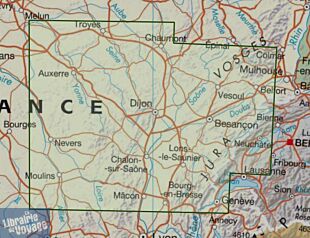 IGN - Carte régionale Top Tourisme - n°R09 - Bourgogne-Franche-Comté - Massif du Jura - Massif du Morvan