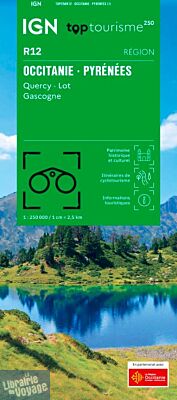 IGN - Carte régionale Top Tourisme - n°R12 - Occitanie Pyrenees (Quercy - Lot - Gascogne)