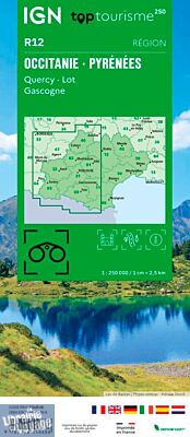 IGN - Carte régionale Top Tourisme - n°R12 - Occitanie Pyrenees (Quercy - Lot - Gascogne)