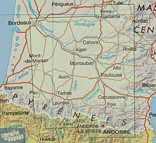 IGN - Carte régionale Top Tourisme - n°R12 - Occitanie Pyrenees (Quercy - Lot - Gascogne)