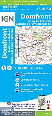 I.G.N - Carte au 1-25.000ème - Série bleue - 1516 SB - Domfront - Lassay-les-Châteaux - Bagnoles-de-l'Orne