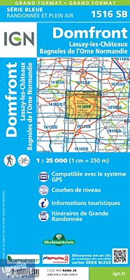 I.G.N - Carte au 1-25.000ème - Série bleue - 1516 SB - Domfront - Lassay-les-Châteaux - Bagnoles-de-l'Orne