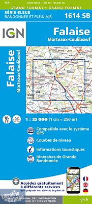 I.G.N - Carte au 1-25.000ème - Série Bleue - 1614 SB - Falaise - Morteaux-Couliboeuf