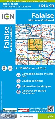 I.G.N - Carte au 1-25.000ème - Série Bleue - 1614 SB - Falaise - Morteaux-Couliboeuf