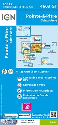 I.G.N -Carte au 1-25.000ème - TOP 25 - 4603 GT - Pointe à Pitre - Sainte-Anne