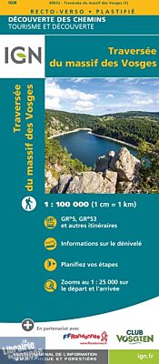 I.G.N - Collection Découverte des chemin - Carte - Traversée du massif des Vosges