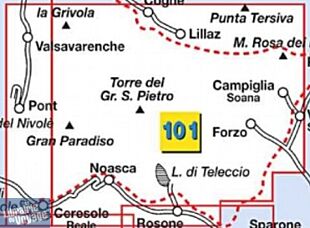 Istituto Geografico Centrale (I.G.C) - N°101 - Gran Paradiso - La Grivola - Cogne (Parc National du Grand Paradis)
